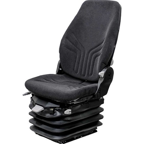 Volvo L20B & L25B Wheel Loader Replacement Seat & Air Suspension - Black/Gray Cloth