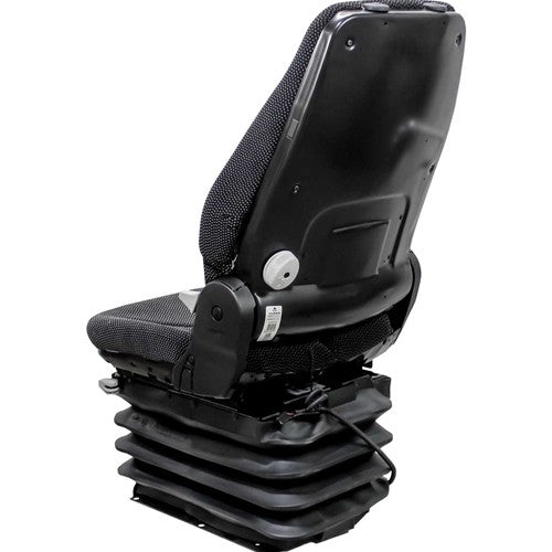 Volvo L20B & L25B Wheel Loader Replacement Seat & Air Suspension - Black/Gray Cloth