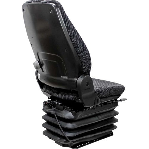 Volvo L20B & L25B Wheel Loader Replacement Seat & Air Suspension - Black/Gray Cloth