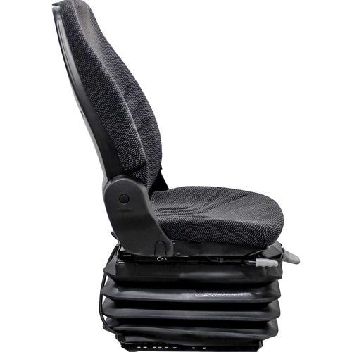 Volvo L20B & L25B Wheel Loader Replacement Seat & Air Suspension - Black/Gray Cloth