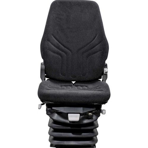 Volvo L20B & L25B Wheel Loader Replacement Seat & Air Suspension - Black/Gray Cloth