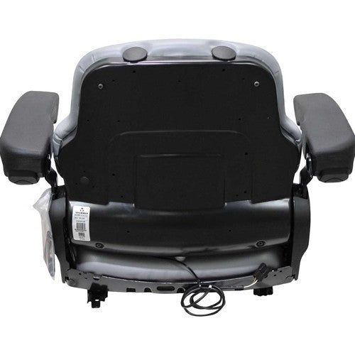 New Holland Wheel Loader Replacement Seat Assembly - Fits Various Models - Gray Vinyl