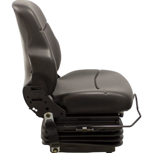 Caterpillar Articulated Dump Truck Replacement Seat & Mechanical Suspension Kit - Fits Various Models - Black Vinyl