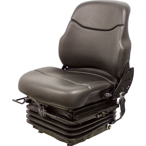 Caterpillar Compactor Replacement Seat & Mechanical Suspension Kit - Fits Various Models - Black Vinyl