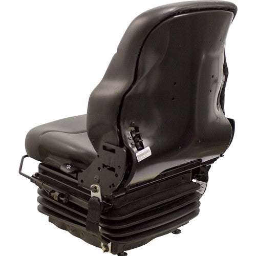 Caterpillar Motor Grader Replacement Seat & Mechanical Suspension Kit - Fits Various Models - Black Vinyl