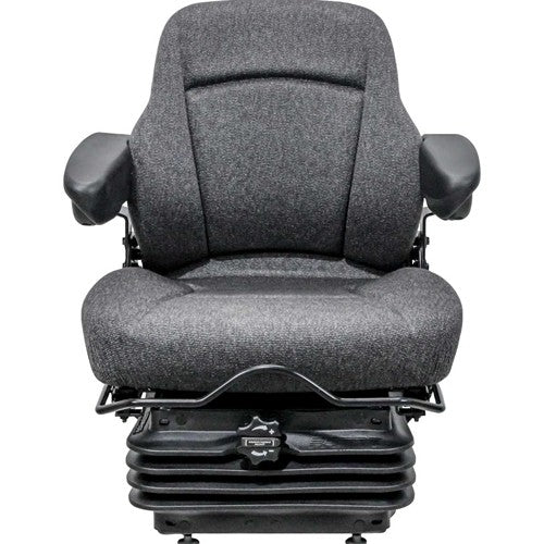 Caterpillar Articulated Dump Truck Replacement Seat & Mechanical Suspension Kit - Fits Various Models - Charcoal Gray Cloth