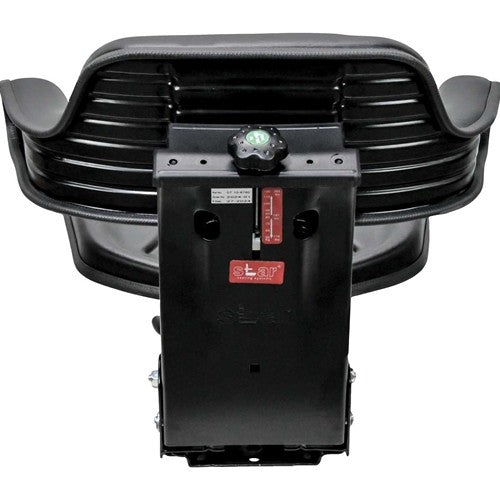 Case Tractor Replacement Utility Mechanical Suspension Seat Assembly - Fits Various Models - Black Vinyl