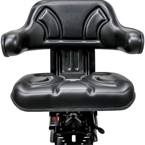 Case Tractor Replacement Utility Mechanical Suspension Seat Assembly - Fits Various Models - Black Vinyl