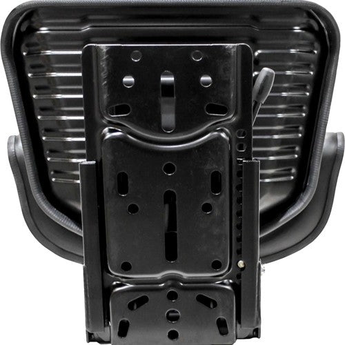 Case Tractor Replacement Utility Mechanical Suspension Seat Assembly - Fits Various Models - Black Vinyl