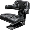 Versatile Replacement Utility Mechanical Suspension Seat Assembly - Fits Various Models - Black Vinyl