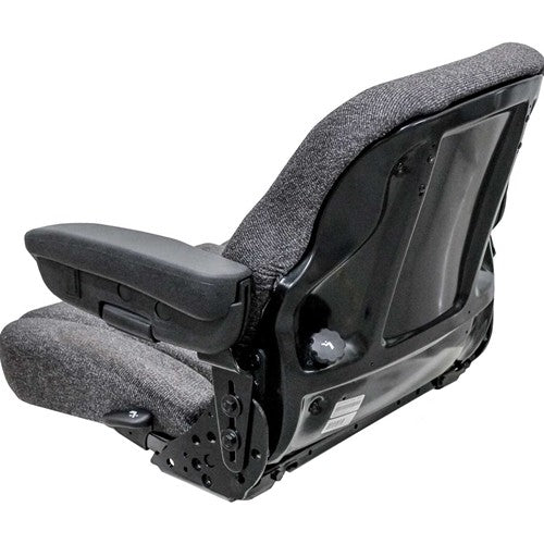 Case IH 5100-5200 Series Maxxum & 71-89 Series Magnum Tractor Replacement Seat Assembly - Fits Various Models - Charcoal Gray Cloth