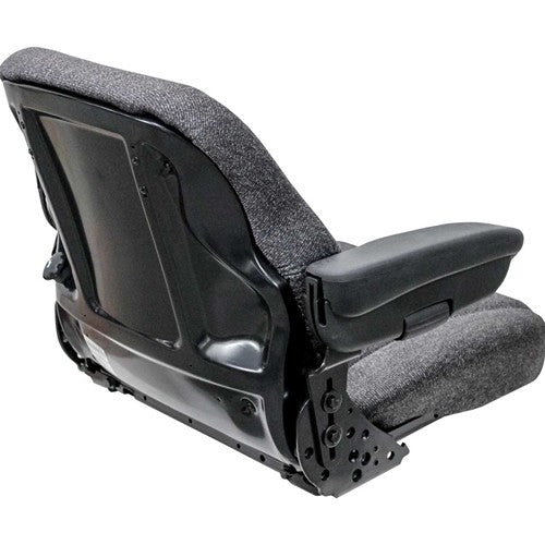 Case IH 5100-5200 Series Maxxum & 71-89 Series Magnum Tractor Replacement Seat Assembly - Fits Various Models - Charcoal Gray Cloth