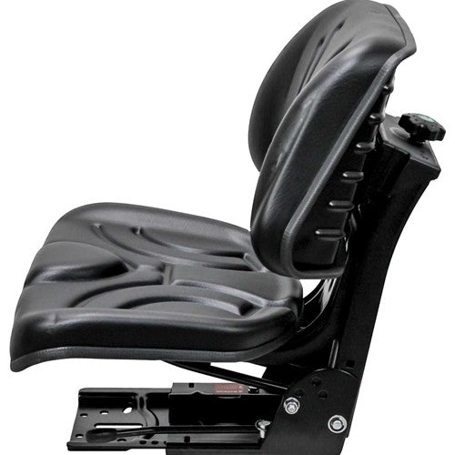 Case Tractor Replacement Utility Mechanical Suspension Seat Assembly - Fits Various Models - Black Vinyl