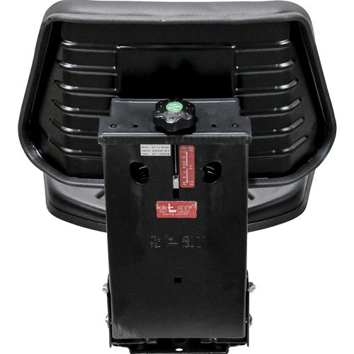 Case Tractor Replacement Utility Mechanical Suspension Seat Assembly - Fits Various Models - Black Vinyl