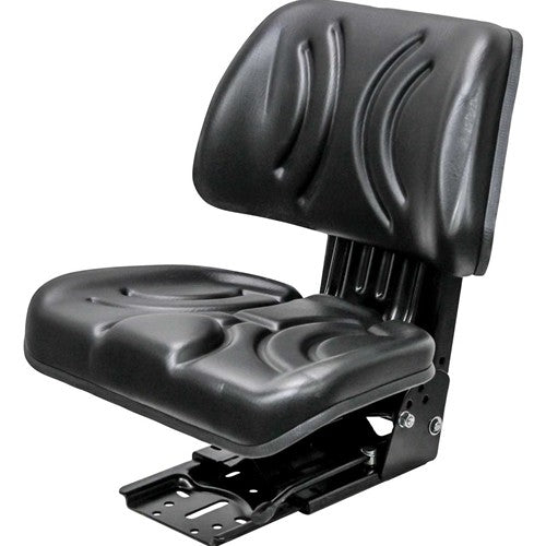 John Deere Windrower Replacement Utility Mechanical Suspension Seat Assembly - Fits Various Models - Black Vinyl