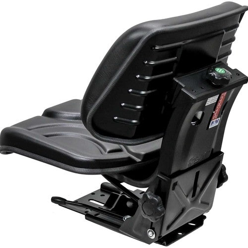 Caterpillar Mini Excavator Replacement Mechanical Semi-Suspension Seat Assembly - Black Vinyl