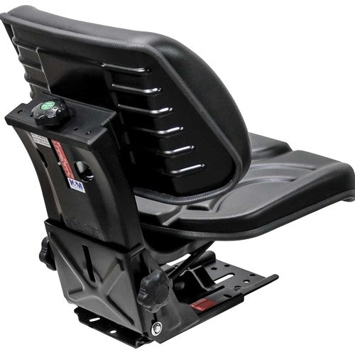Caterpillar Mini Excavator Replacement Mechanical Semi-Suspension Seat Assembly - Black Vinyl