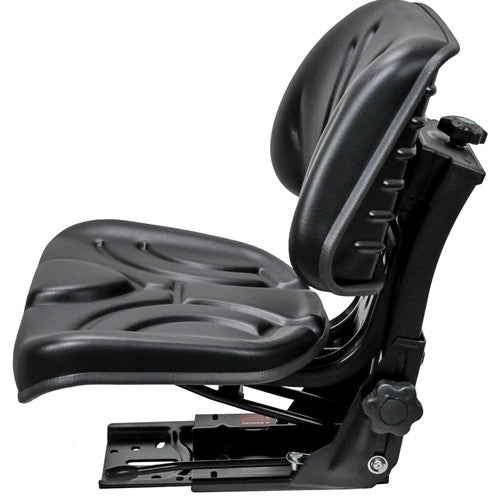 Komatsu Mini Excavator Replacement Mechanical Semi-Suspension Seat Assembly - Black Vinyl