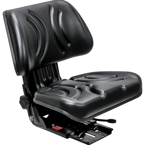 Komatsu Mini Excavator Replacement Mechanical Semi-Suspension Seat Assembly - Black Vinyl