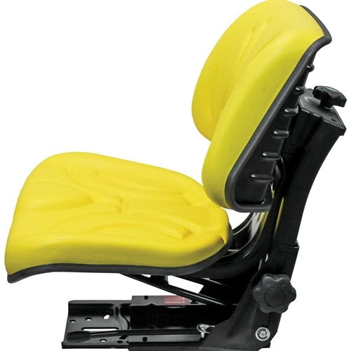 Caterpillar Mini Excavator Replacement Mechanical Semi-Suspension Seat Assembly - Yellow Vinyl