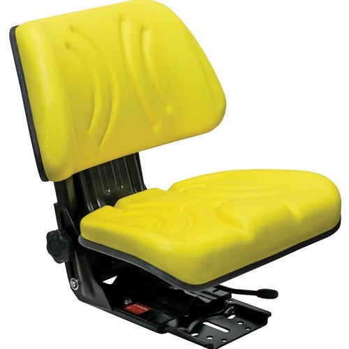 Caterpillar Mini Excavator Replacement Mechanical Semi-Suspension Seat Assembly - Yellow Vinyl
