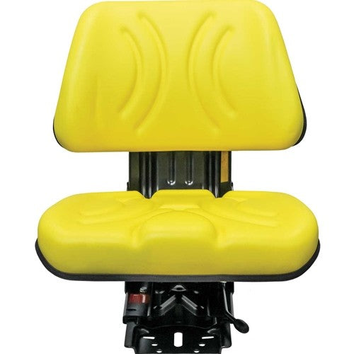 Komatsu Mini Excavator Replacement Mechanical Semi-Suspension Seat Assembly - Yellow Vinyl