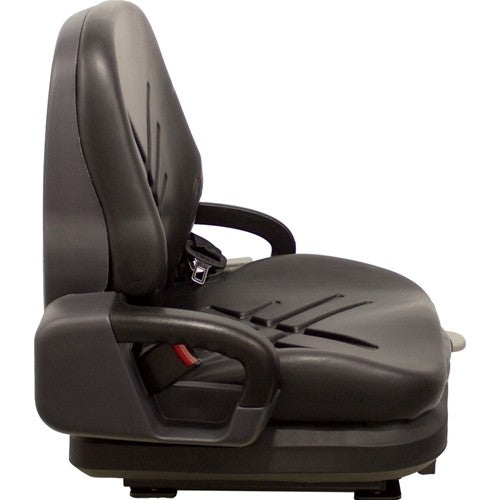 Multiple Application Seat & Mechanical Suspension For Forklift And Material Handling Equipment - Black Vinyl