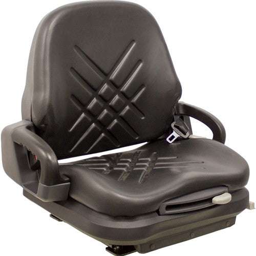 Multiple Application Seat & Mechanical Suspension For Forklift And Material Handling Equipment - Black Vinyl