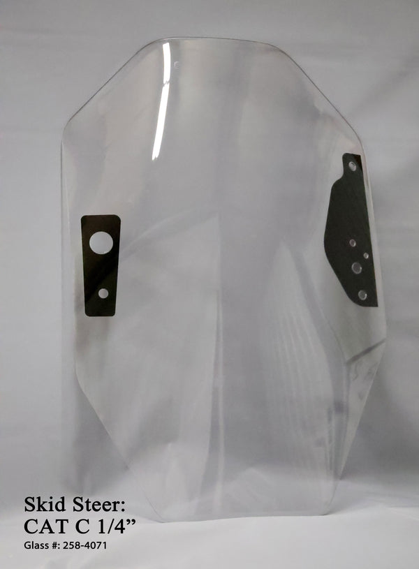 Caterpillar 2584071 Skid Steer 1/4" Polycarbonate Front Window Replacement Cab Glass