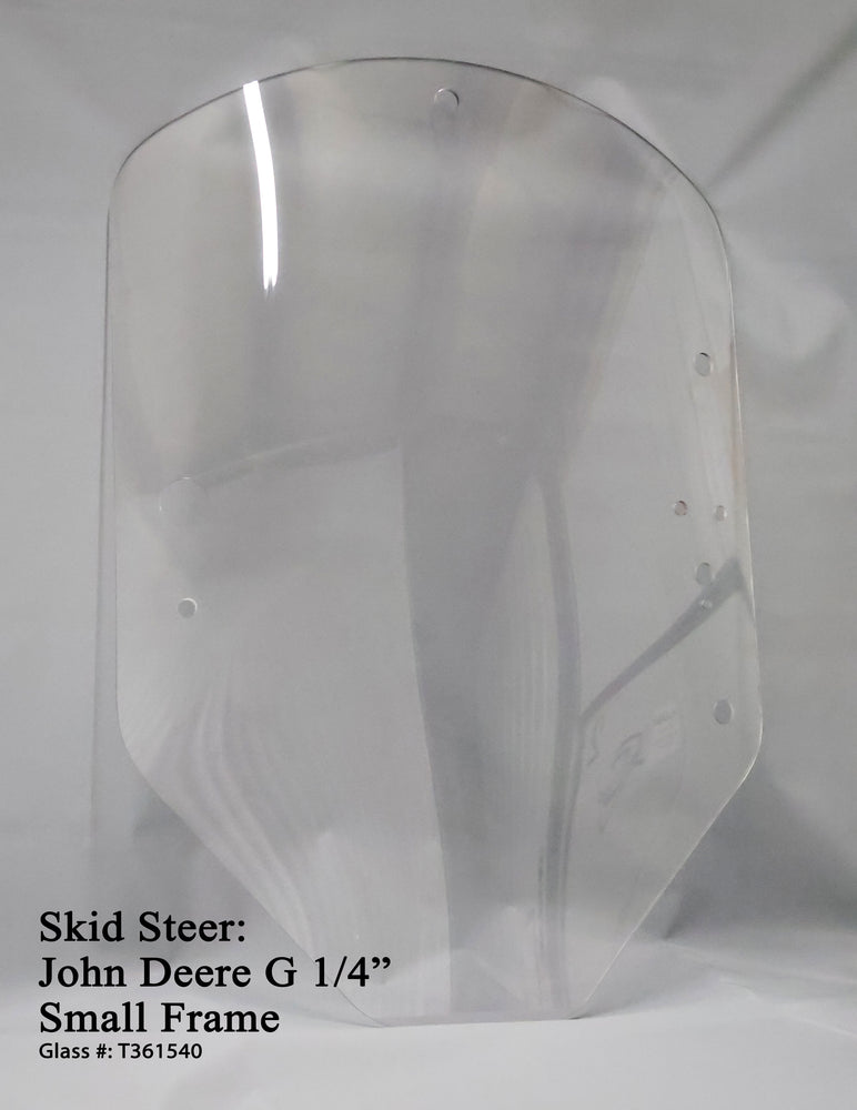 John Deere T361540 Skid Steer 1/4" Polycarbonate Front Window Replacement Cab Glass