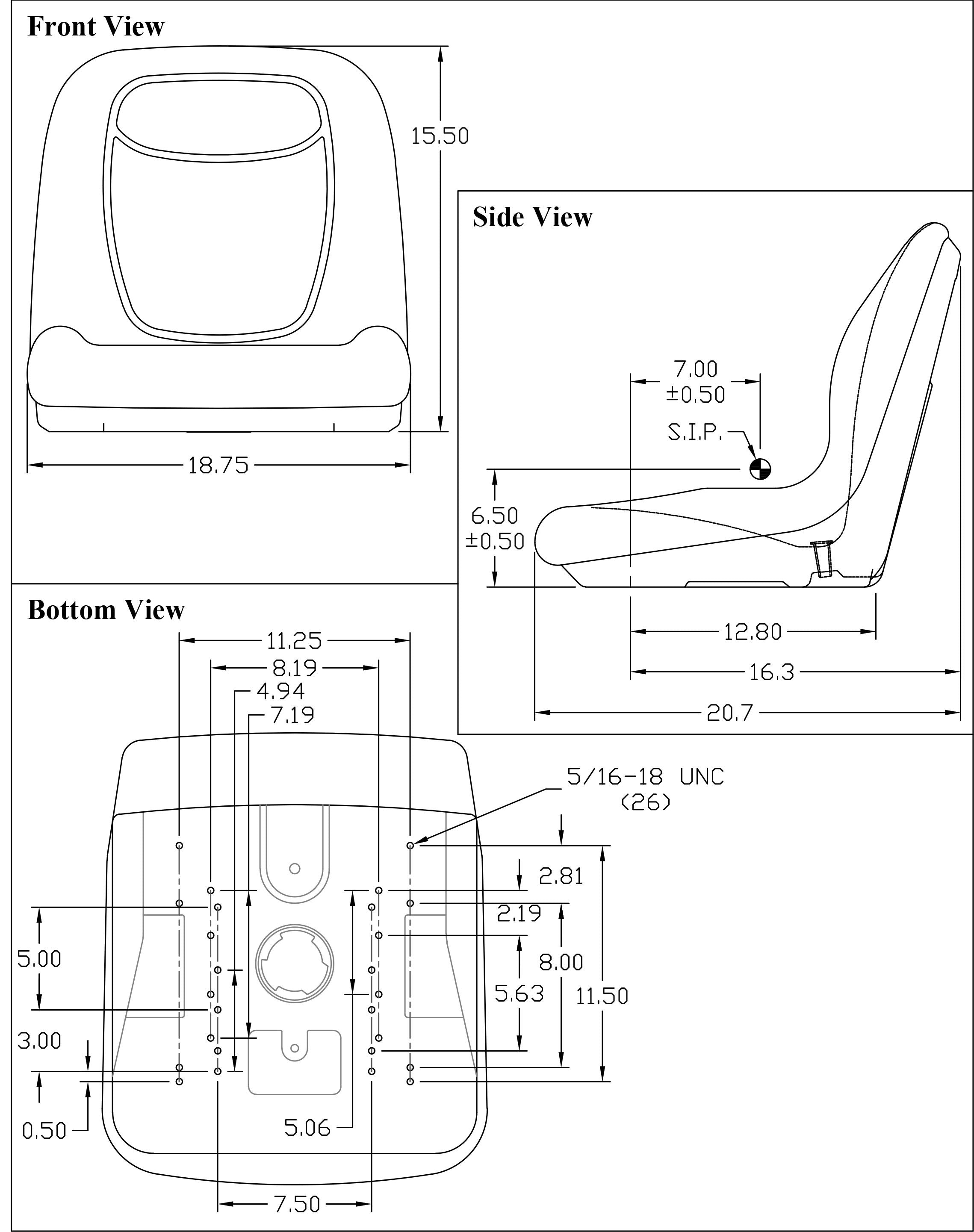 Dixon Lawn Mower Replacement Bucket Seat Fits Various Models