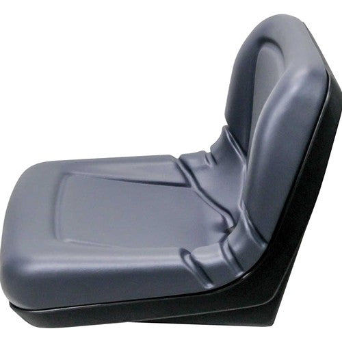John Deere Lawn Mower Replacement Bucket Seat - Fits Various Models - Gray Vinyl