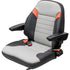 Allis Chalmers Tractor Replacement Seat Assembly - Fits Various Models - Black/Silver/Orange Vinyl