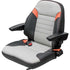 Case 880 & 980 Excavator Replacement Seat Assembly - Black/Silver/Orange Vinyl