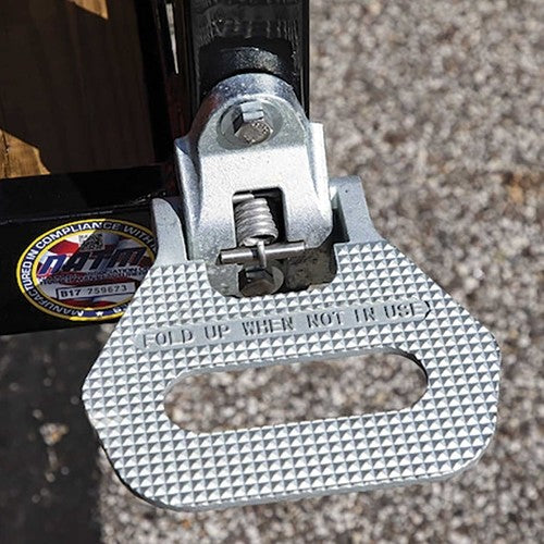 Safety Folding Foot/Grab Step - Zinc Finish