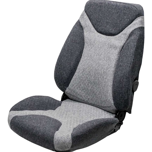 Caterpillar Excavator/Feller Buncher Replacement Seat Top - Fits Various Models - Two-Tone Gray Cloth