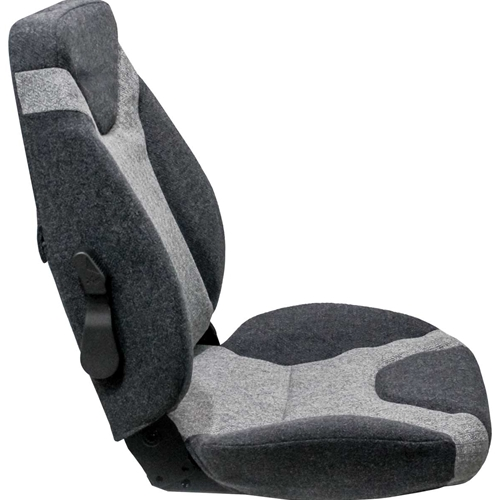 Caterpillar Excavator/Feller Buncher Replacement Seat Top - Fits Various Models - Two-Tone Gray Cloth