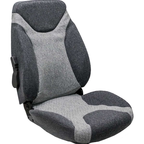 Caterpillar Excavator/Feller Buncher Replacement Seat Top - Fits Various Models - Two-Tone Gray Cloth