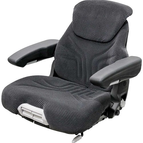 Seat Top Assembly - Black/Gray Cloth