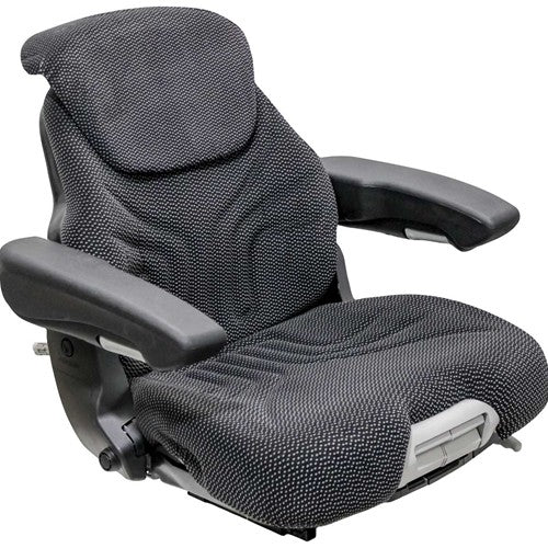 Seat Top Assembly - Black/Gray Cloth