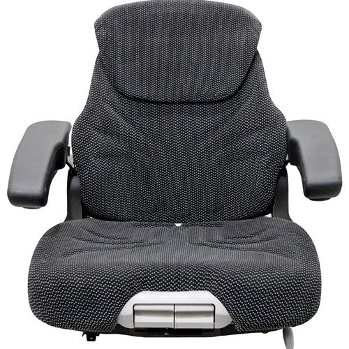 Seat Top Assembly - Black/Gray Cloth