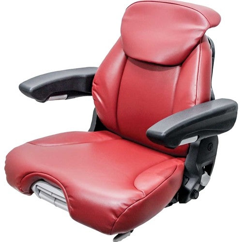 Seat Top Assembly - Cut/Sew Red Vinyl