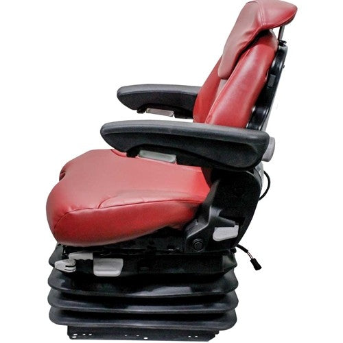 Case IH Magnum-MX-Steiger-STX Steiger Tractor Replacement Seat & Air Suspension - Fits Various Models - Red Vinyl