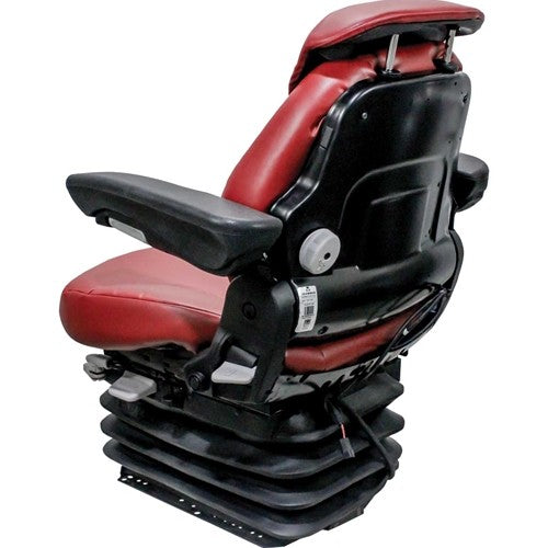 Case IH Magnum-MX-Steiger-STX Steiger Tractor Replacement Seat & Air Suspension - Fits Various Models - Red Vinyl
