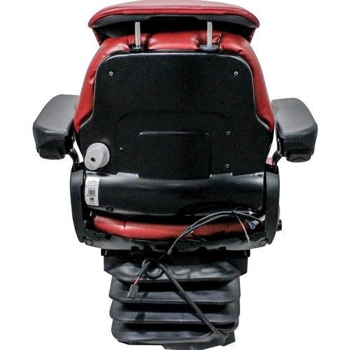 Case IH Magnum-MX-Steiger-STX Steiger Tractor Replacement Seat & Air Suspension - Fits Various Models - Red Vinyl