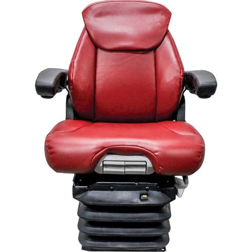 Case IH Magnum-MX-Steiger-STX Steiger Tractor Replacement Seat & Air Suspension - Fits Various Models - Red Vinyl