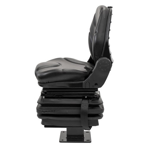 Case 580 Series Loader/Backhoe Replacement Mechanical Suspension Seat Kit - Fits Various Models - Black Vinyl