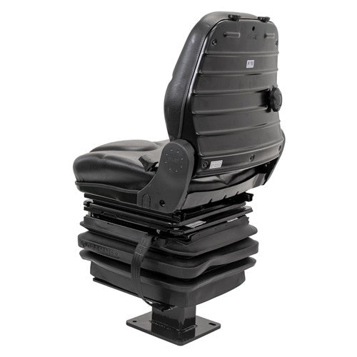 Case 580 Series Loader/Backhoe Replacement Mechanical Suspension Seat Kit - Fits Various Models - Black Vinyl