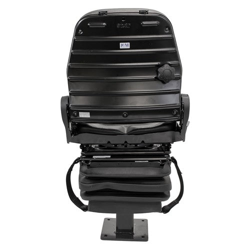 Case 580 Series Loader/Backhoe Replacement Mechanical Suspension Seat Kit - Fits Various Models - Black Vinyl