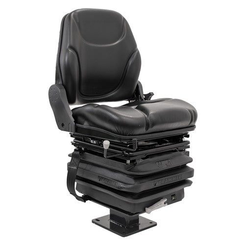 Case 580 Series Loader/Backhoe Replacement Mechanical Suspension Seat Kit - Fits Various Models - Black Vinyl